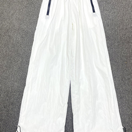 White Casual Cargo Pants for Women, Summer Thin Outdoor Jogger Sweatpants, Straight-Leg Pants, Same Style as Seen on "Sisters Who Make Waves" Season 5