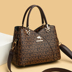 Letter Brown + kangaroo handbag + card bag + sachet