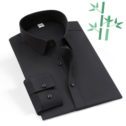 New Bamboo Fiber Men's Shirts, Men's Long-Sleeved Shirts, Business Work Clothes, No-Iron Women's Short-Sleeved Shirts, Women's Professional Shirts