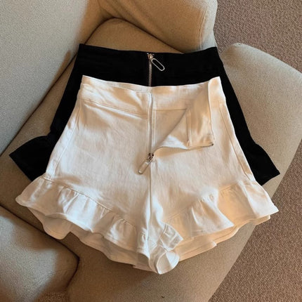 Live room dance anchorwoman costume sexy hot girl disco dancing shorts pure desire wind ruffled skirt pants hot pants