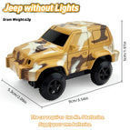 Unlit army yellow jeep
