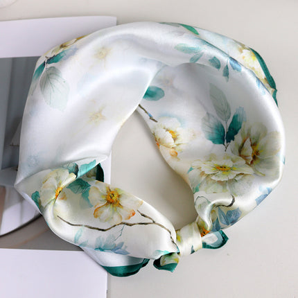 53*53cm Spring and Summer Sun Protection Neck Scarf Women's Easiest for Match Hangzhou Silk Small Square Scarf