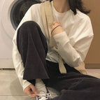 White long sleeve t-shirt / Suggestion for s ( 35-40kg )