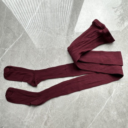 Autumn and Winter Fashion Vertical Stripe Leggings Cotton Warm Slim-fit Slimming Pantyhose All-match Simple Base Trendy Socks for Women
