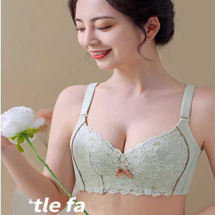 Lace Thick and Thin Cup Comfortable and Breathable Wire-free Bra Push-up Adjustable Breast-retracting Anti-sagging Women's Intimates 569