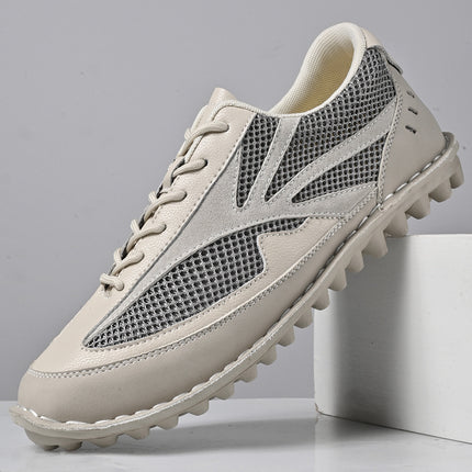Mesh Shoes for Men 2025 New Summer Breathable Cut Out Shoes Soft Sole Non-Slip Lightweight Forrest Gump Shoes Casual Shoes Large Size