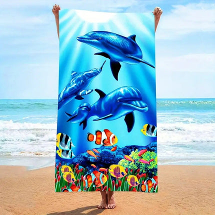 Cross-border Beach Towel Quick-drying Absorbent Beach Towel Microfiber Digital Printing Bath Towel Adult Amazon Plus