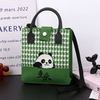 [light luxury and simple] squinting smiling panda (chongqing) green (black portable)112102