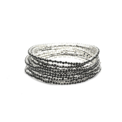 2.0mm Superfine Rhinestone Bracelet Stretch Bridal Bracelet Korean Style Single Row Flash Diamond Stretch Crystal Bracelet