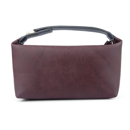 Retro crazy horse pu leather new cross-border cosmetic bag Europe and the United States large capacity travel multi-functional portable washing and storage bag