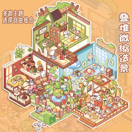 Mr. Paper Cute Cartoon Landscape Sticker This Colorful Collection Series Student Mini Hand Account Landscape Sticker