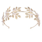 Fg178 pearl leaf headband
