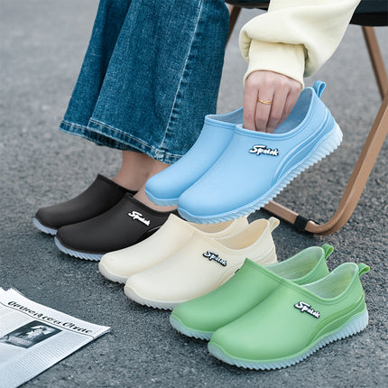 Cross-border new shallow mouth four seasons rain boots women's short tube non-slip waterproof shoes low kitchen work rubber shoes Taobao explosions