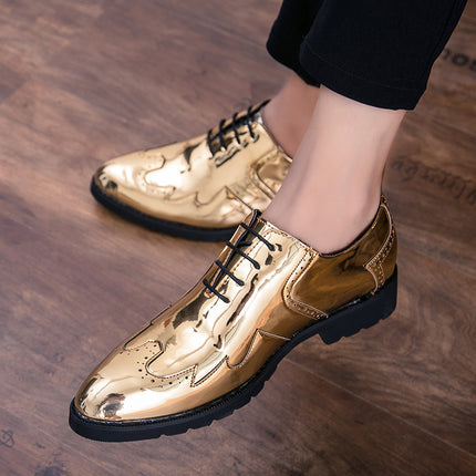 Men's Shoes 2025 New Leather Shoes Trendy Shoes British Casual Hairstylist Shoes Men's Genuine Leather