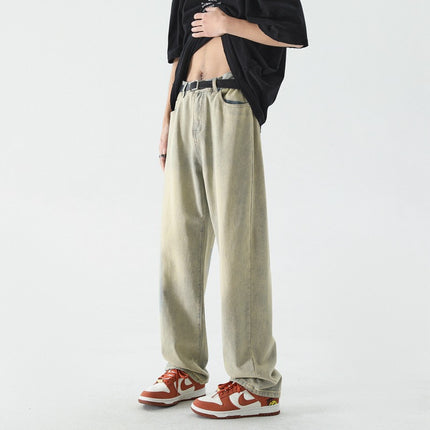 Jeans Men's Spring and Summer New American Style Retro Mop Pants Loose Straight High Street Trendy Brand All-match Casual Pants