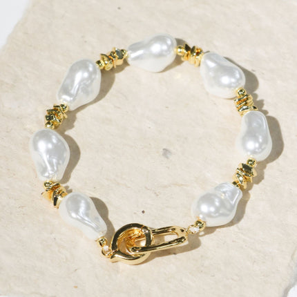 Aliexpress French Retro Special-Shaped Baroque Pearl Necklace Pearl Earrings Accessible Luxury High-End Pearl Bracelet for Women