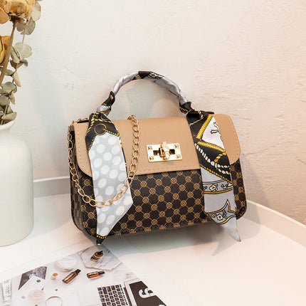 Cross-Border Export Fashion Handbags 2023 Small Bags Wholesale Printed Small Square Bags Chain Bags Crossbody Bags Shoulder Bags