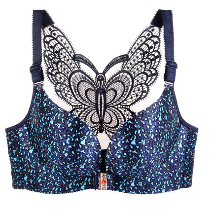 Wholesale Front Button Non-Wired Large Size Bra for Fat Girls Push-Up Adjustable Beautiful Back Seamless Thin Sexy Intimates