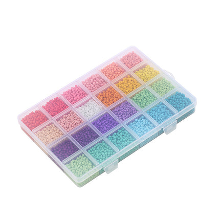 Color acrylic beads 24 grid baking varnish millet beads boxed handmade DIY necklace accessories materials