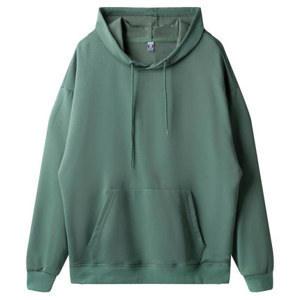 American fashion brand 260g pullover casual loose hooded sweater dopamine solid color heavy shoulder hoodie in spring and autumn