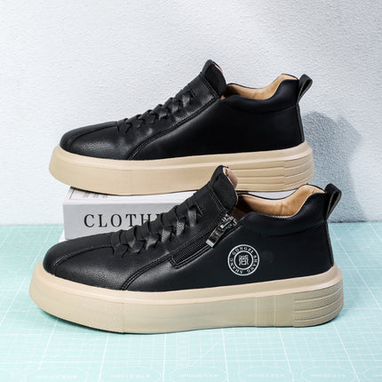 Large Size Men's Sneakers, Classic Versatile Casual Shoes, Soft Soles, Comfortable Student Black Sports Style Korean Style Breathable Shoes