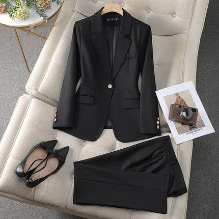 New Orange Professional Small Suit Jacket High-grade Suit suit Suit Spring and Autumn Short Skirt Small Hugh