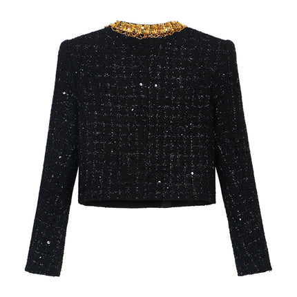 Fashion Socialite Light Luxury Socialite High-end Elegant Design Sense Fragrant Style Coat