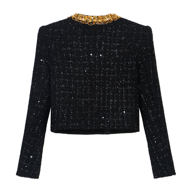 Fashion Socialite Light Luxury Socialite High-end Elegant Design Sense Fragrant Style Coat