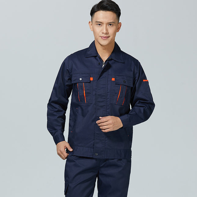Spring and Autumn long-sleeved summer short-sleeved work clothes suit men's and women's work clothes factory workshop worker work clothes