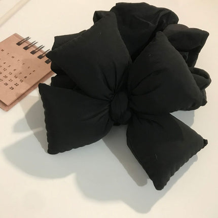 Chubby Cotton Bow Color Fluffy Large Intestine Hair Ring Cute Girl Sense Hair Rope New Style Hair Accessories for Women