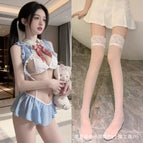 Blue + white stockings / One size fits all