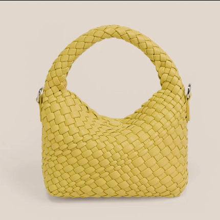 High Texture Handmade Woven Bag Women's Portable Lunch Box Bag 2022 New Niche Design Underarm Bag Shoulder Crossbody Bag