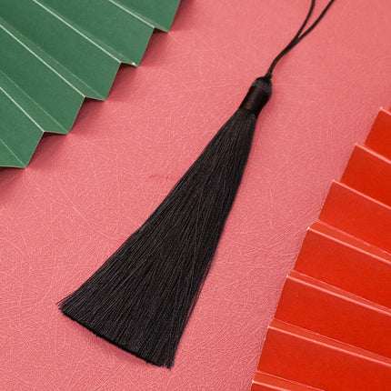 13cm Closed Tassel Fan Accessories Chinese Style Fan Pendant Bookmark Clothing Hanging Spike Accessories Jewelry Decoration Tassel