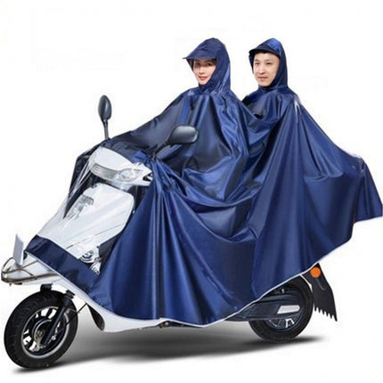 Raincoat double electric car motorcycle poncho battery car adult riding single plus size thickening factory one piece wholesale