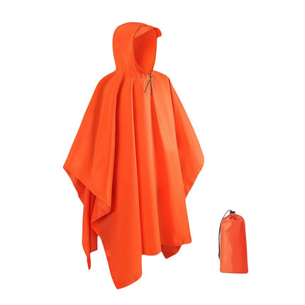 Foreign Trade Multifunctional Poncho Raincoat Unisex Poncho Outdoor Three-In-One Waterproof Raincoat Cycling Hiking Camping Style