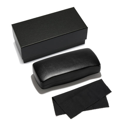 Black and White Iron Box V Glasses Case Imitation Cowhide Metal Sunglasses Case Flip-top Anti-stress Sunglasses Storage Glasses Case