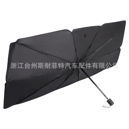Hot sale 170T car sunshade front shield heat insulation sunscreen UV protection umbrella telescopic folding sun shield car umbrella