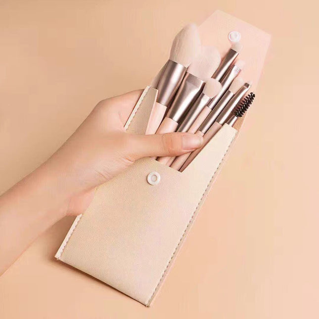 8 makeup brush suit portable short super soft travel blush brush eye shadow brush beauty tools for beginners