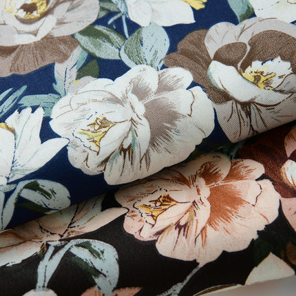 40-Count Pure Cotton Fabric Twill Handmade DIY Bed Bed Sheetss and Quilt Covers Kidsren's Clothing Pure Cotton Fabric Cotton Broken Flower Shadow Stacked