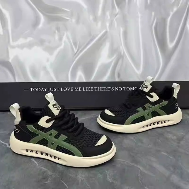 Men's Shoes 2025 Summer Breathable Mesh Casual Shoes That Don'T Tire Your Feet, Sports Shoes with Thick Soles, Platform Shoes That Are Comfortable and Height-Increasing