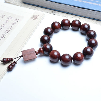 Venus Old Material Zambia Lobular Red Sandalwood Handheld Chain High Oil Mimi Buddha Bead String New Chinese Style Ornament for Men and Women