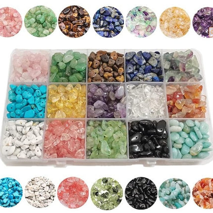TEMU Amazon Hot Sale 15 Pig Natural Gravel Boxed Irregular DIY Jewelry Accessories suit Jewelry Accessories