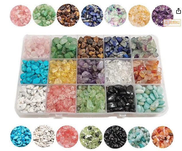 TEMU Amazon Hot Sale 15 Pig Natural Gravel Boxed Irregular DIY Jewelry Accessories suit Jewelry Accessories