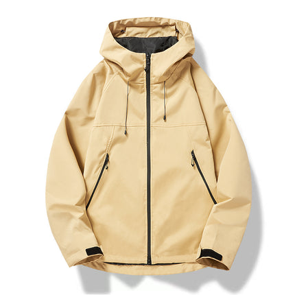 Spring and Autumn Thin Single-Layer Jacket with Printed Logo, Outdoor Mountaineering Clothing, Workwear, Windproof and Waterproof Casual Light Hiking Jacket