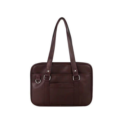 Japanese Student Handbag JK Uniform Bag Shoulder PU Uniform Bag Commuter Official Document Backpack Computer Bag Travel Bag