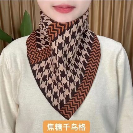 New Style Fashion 2024 Autumn and Winter Neck Protection Neck Korean Style Cold-proof All-match Neck Set Warm Temperament Triangle Scarf