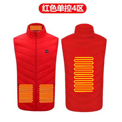 Cross-border Explosions Winter Heating Vest Three-gear Intelligent Adjustment USB Power Supply Cold-resistant Warm Heating Clothing for Men and Women