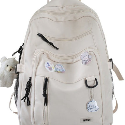 New Korean style ins large capacity junior and senior high school student backpack Japanese style workwear style College student couple backpack