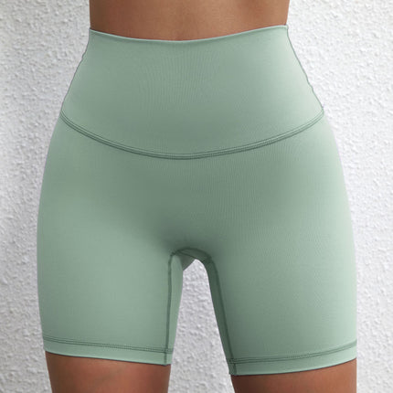 Wholesale Women's Slim Yoga Riding Shorts Sanding High Elastic Sports Fitness Quarterpants Inside Pocket Short