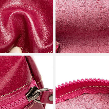 Vintage Women's Cowhide Fashion Coin Purse Leather Earphone Bag Lipstick Coin Change Key Bag Leather Storage Bag